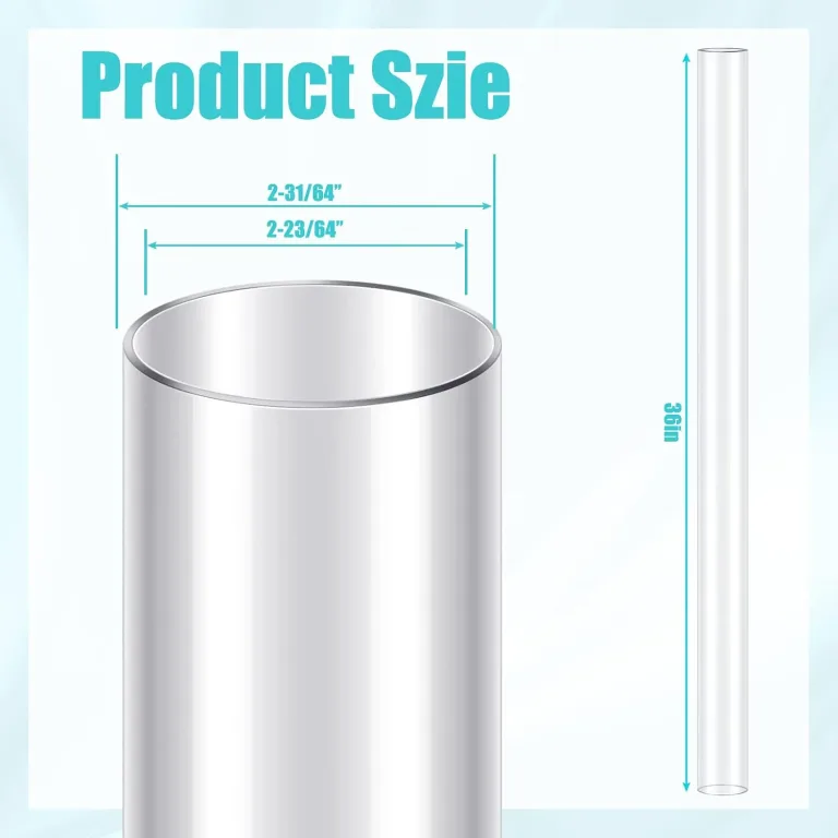 Sasylvia Clear PVC Pipe 2-1/2" x 36" Long, 4pk Rigid Plastic Tubing, Round Tube Compatible W/dust Collection Fitting, for Woodworking Tool, Dust Collection System, Toy Cars and Bird Feeder, photo 4