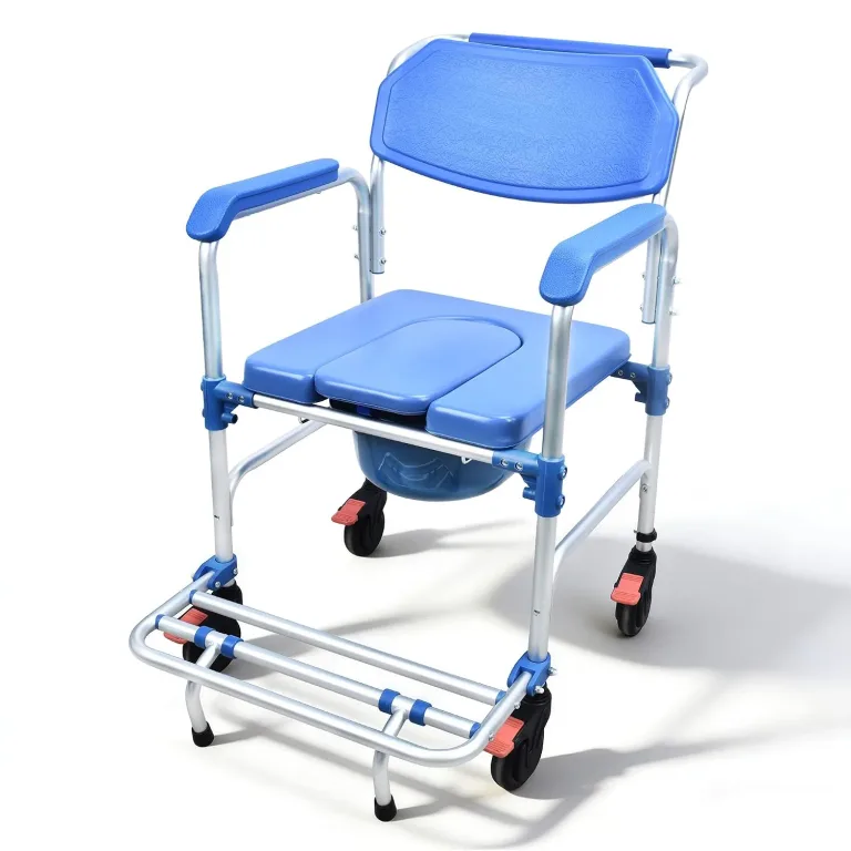 Bedside Commode Chair with Wheels, 3-1 Shower Wheelchair for Senior, photo 1