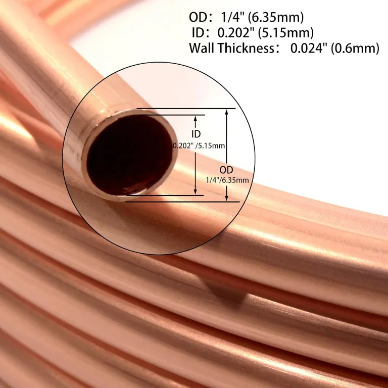 25Ft 1/2 OD Copper Tubes ACR Refrigeration Copper Tubing, 99.9% Pure Thick ASTM B280 Soft Coil, T2 Seamless Round Tube for HVAC System,Industry,Air Conditioner,Refrigerator,DIY, photo 4