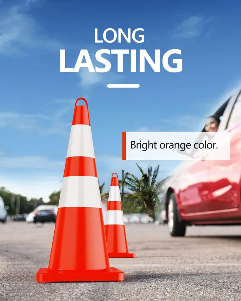 BATTIFE Traffic Safety Cones 28 Inch 12 Pack Orange Heavy Duty, photo 4