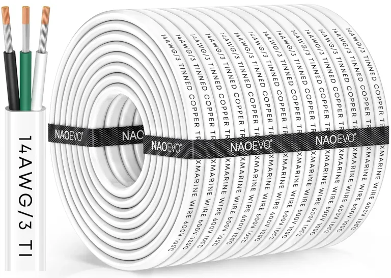 NAOEVO 14 Gauge Marine Wire, Tinned Copper Triplex Marine Grade Wire, 200FT, photo 1
