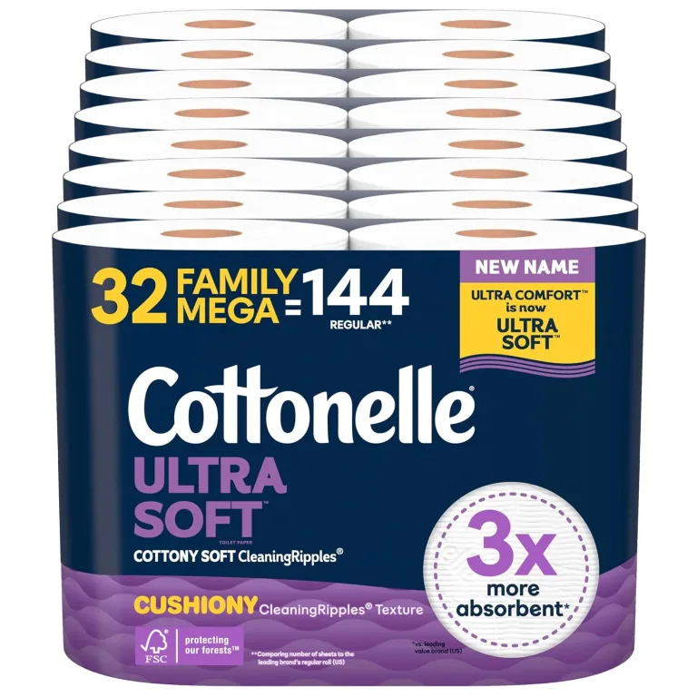 Cottonelle Ultra Soft Toilet Paper, 32 Family Mega Rolls=144 Regular Rolls, photo 1