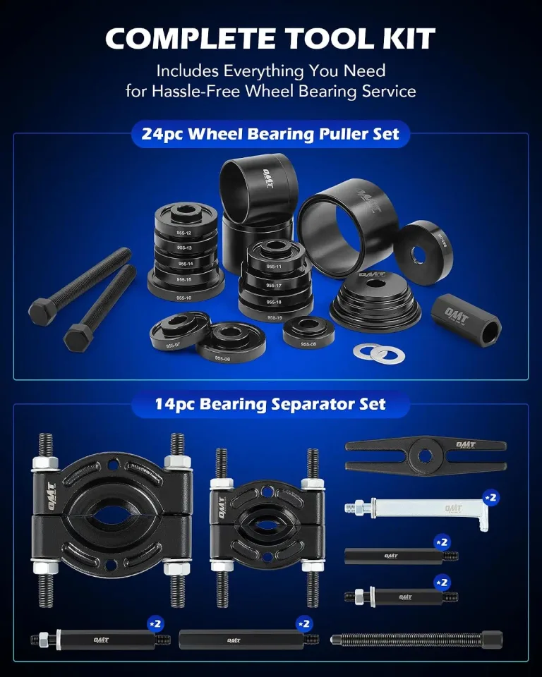 OMT 38pc Wheel Bearing Press Kit, 2-in-1 Bearing Puller Tool Set, photo 3