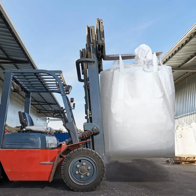 5 Pack FIBC Bulk Bags 1 Ton Bag 35"L x 35"W x 43"H 2200lbs Swl Woven Polypropylene Sack Heavy Duty One Ton Sandbags Duffle Top Flat Bottom for Sand, Industrial, Produce, Fruit, Transport, photo 2
