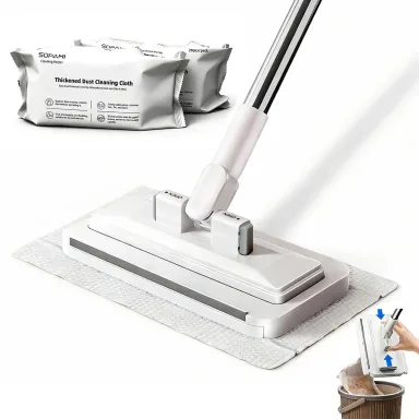 SOPAMI Disposable Snap Grip MiniMop Sweep for Wall Cleaner Pet Hair Removal