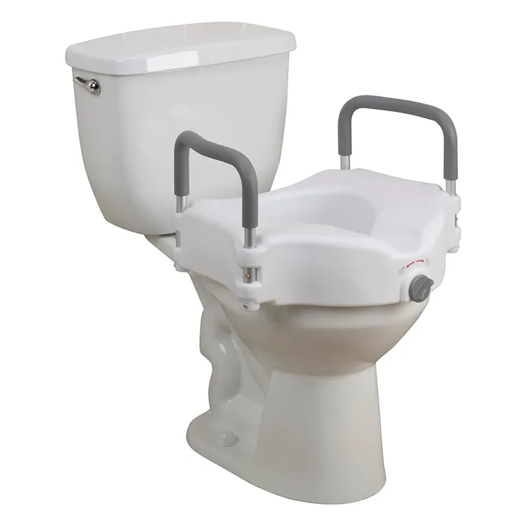 Drive Medical 2-in-1 Raised Toilet Seat with Removable Padded Arms, photo 1