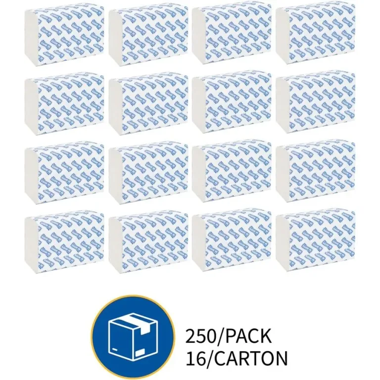 Genuine Joe Multifold Hand Towels, 9.5" x 9.10", 1-Ply, White, 250/Pack, 16 Count, photo 4