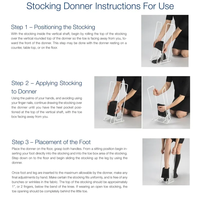 Truform Stockings Donner, Helper for Applying Compression Socks, Large Size Foot Zone for 2XL and 3XL Garments, photo 4