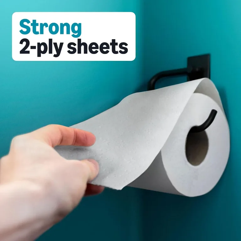 Amazon Basics 2-Ply Soft Toilet Paper, 30 Rolls (5 Packs of 6), 350 Sheets per Roll, Septic Safe, Equivalent to 185 Regular Rolls, photo 3