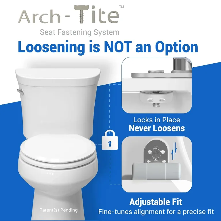Pro Elite Heavy-Duty Wood Toilet Seat, Elongated White, photo 4