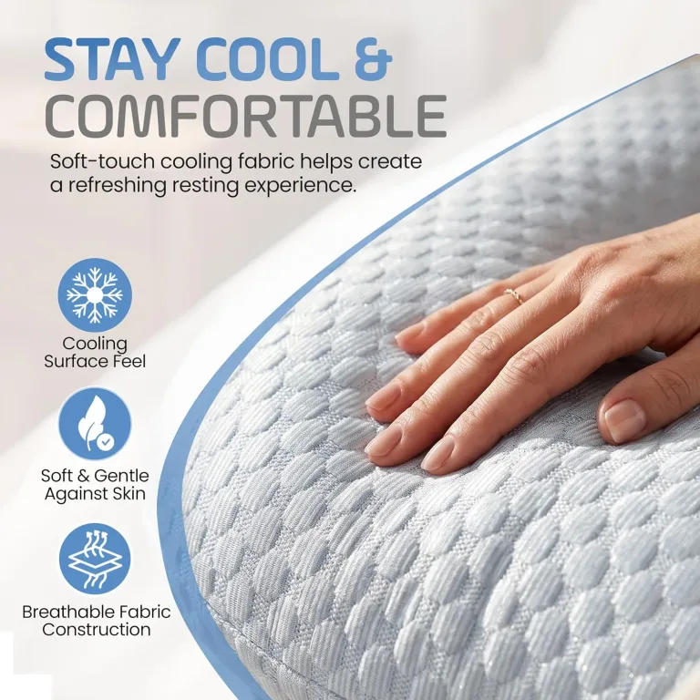 Cooling Fabric Adjustable Massage Pillow Face Down,Post Surgery Recovery: Eye/Vitrectomy/BBL,Stomach/Face Down Sleeping,3-Vent Design,Maximum Airflow,Washable Pillow Guards,Storage Bag, photo 4