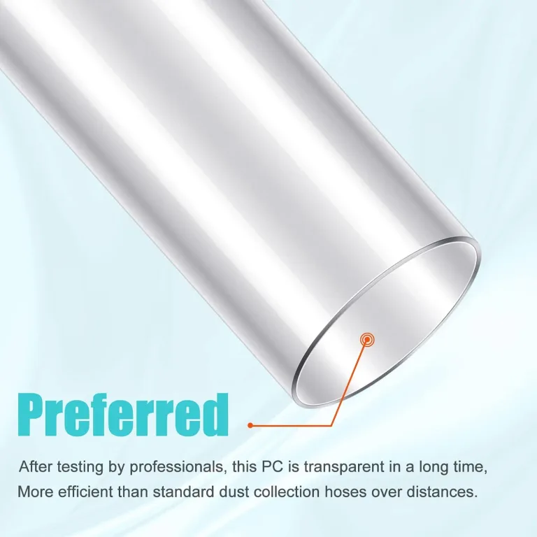 Sasylvia Clear PVC Pipe 2-1/2" x 36" Long, 4pk Rigid Plastic Tubing, Round Tube Compatible W/dust Collection Fitting, for Woodworking Tool, Dust Collection System, Toy Cars and Bird Feeder, photo 5
