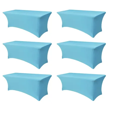 Spandex Table Cloths for 6 foot Rectangle Tables-Fitted Stretch Table Cover