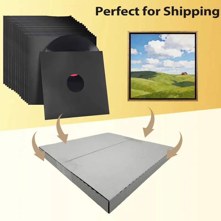 50 Pack 12.5×12.5×1" Vinyl Record Mailers, Height-Adjustable for LPs, photo 4