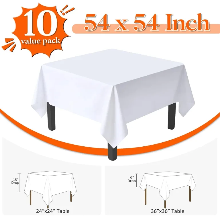 Dexbriz 10 Pack White Rectangle Table Cloth 90 x 156 Inch for 8 Foot Tables, photo 2