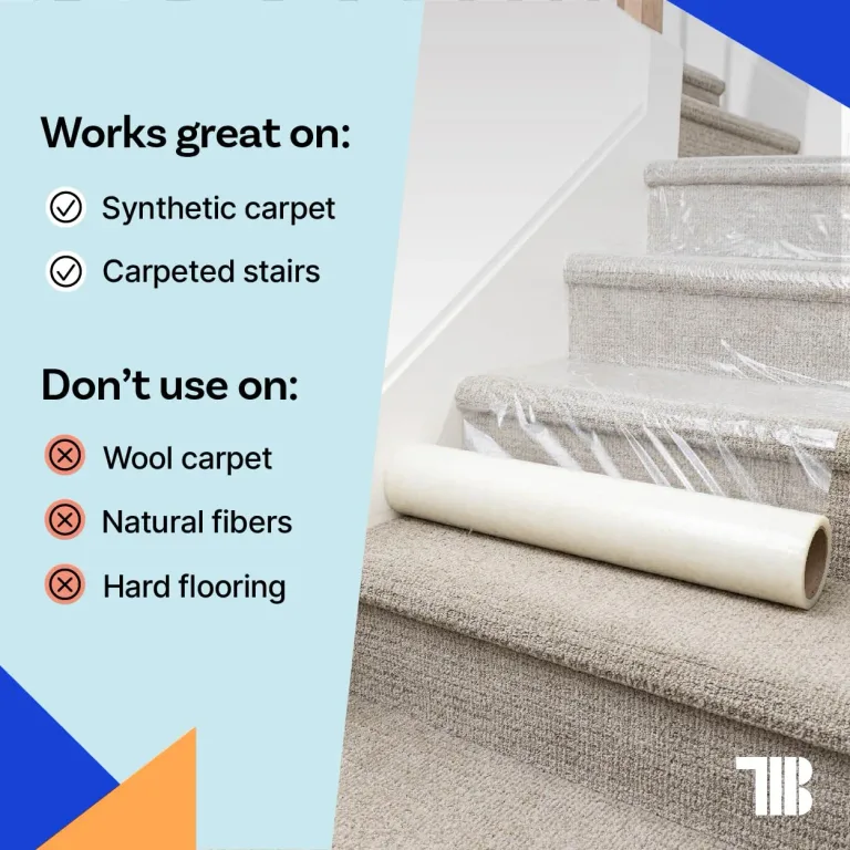 TapeManBlue Carpet Protection Film 24" x 200' roll, Self Adhesive Plastic Carpet Protector Film with Clean Removal & Easy Unwind, Durable Protection Tape to Shield Your Surface from Dirt and Spills, photo 5