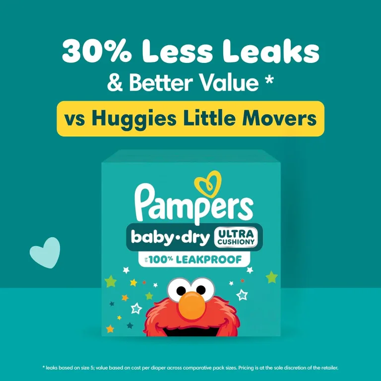 Pampers Diapers - Baby Dry - Size 4, 150 Count, Absorbent Disposable Infant Diaper (Packaging May Vary), photo 5