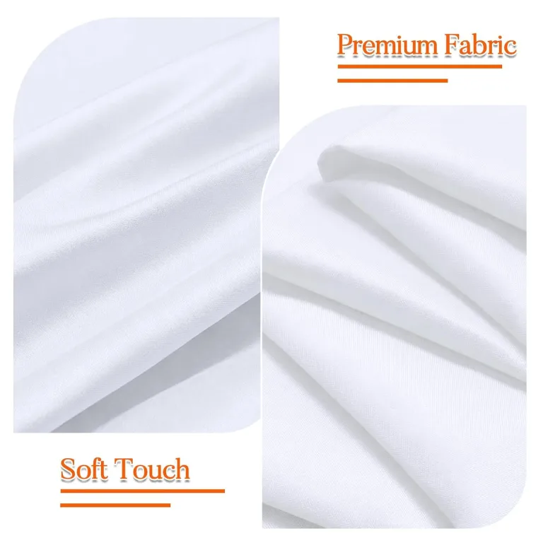 Dexbriz 10 Pack White Rectangle Table Cloth 90 x 156 Inch for 8 Foot Tables, photo 5