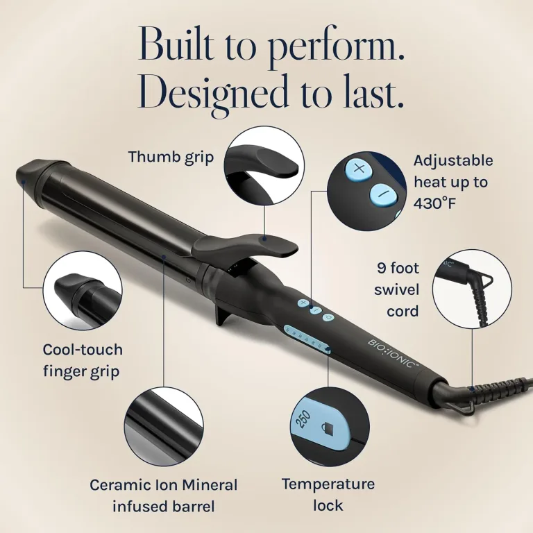 Bio Ionic Long Barrel Styler, 1.5 inch Extended Curling Iron with Moisture Heat Technology & NanoIonic MX, Versatile Curling Wand with Longer Barrel Best for Soft Curls, photo 2