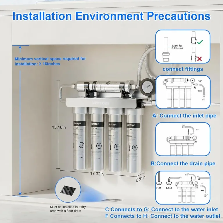 Vortopt Under Sink Water Purifier System, U2 Stainless Steel Water Filter, photo 3