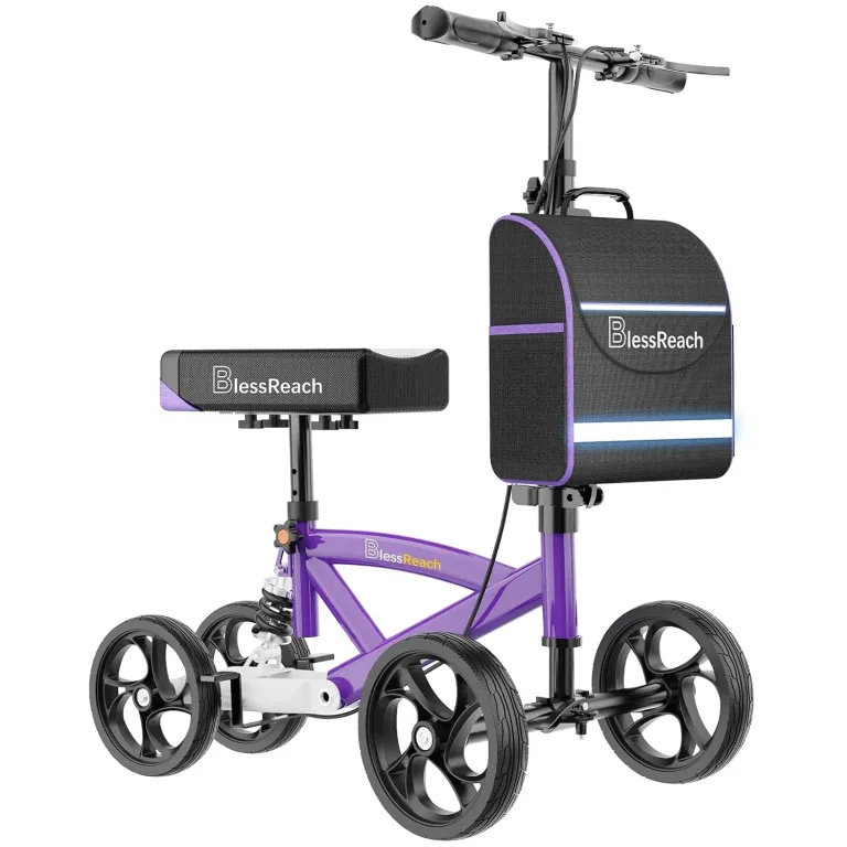 BlessReach Knee Scooter for Adults for Foot Injuries, Dual Braking System, photo 1