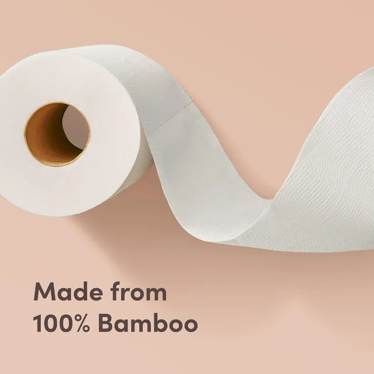 Amazon Aware Bamboo 3-Ply Toilet Paper, Unscented, 24 Rolls, FSC Certified, 350 Sheets, 8400 Count, Pack of 24, Plastic-Free, photo 2