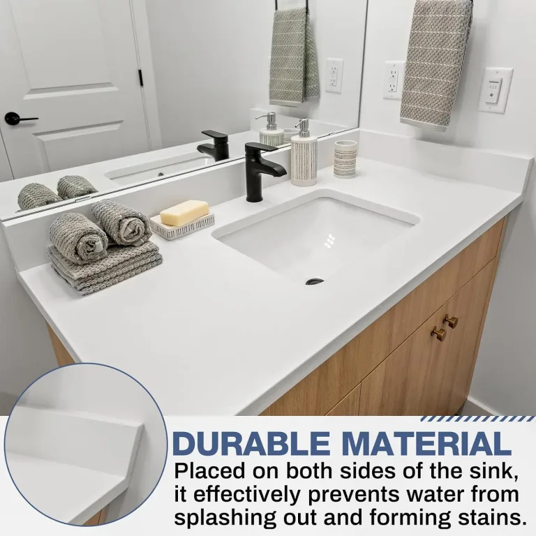 4" x 30" Super White Engineered Marble Threshold, Rigid Shower Curb & Vanity Backsplash for Tile Transitions, Window Sill, Fixed Size Easy to Cut, photo 4