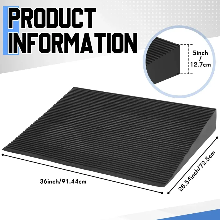 Kritkin EVA Foam Threshold Ramp, Lightweight Non Slip Doorway Ramp for Wheelchair Walker Scooter, Indoor Outdoor Entry Access for Home Bathroom Garage(Black,36" l X 28" w X 5" h), photo 3