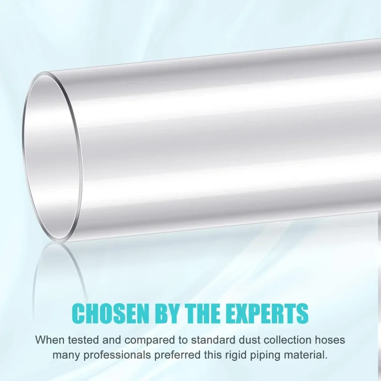 Sasylvia Clear PVC Pipe 2-1/2" x 36" Long, 4pk Rigid Plastic Tubing, Round Tube Compatible W/dust Collection Fitting, for Woodworking Tool, Dust Collection System, Toy Cars and Bird Feeder, photo 7